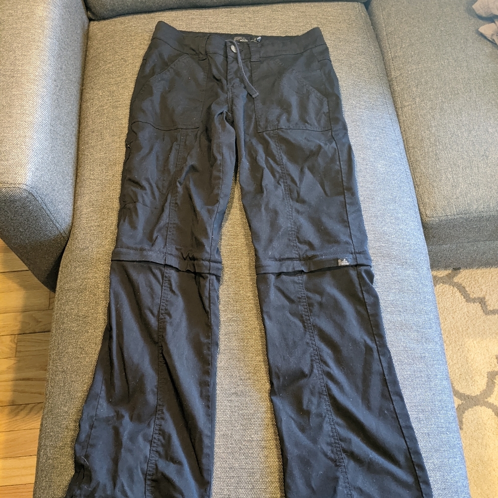 Prana black convertible pants size 2 black